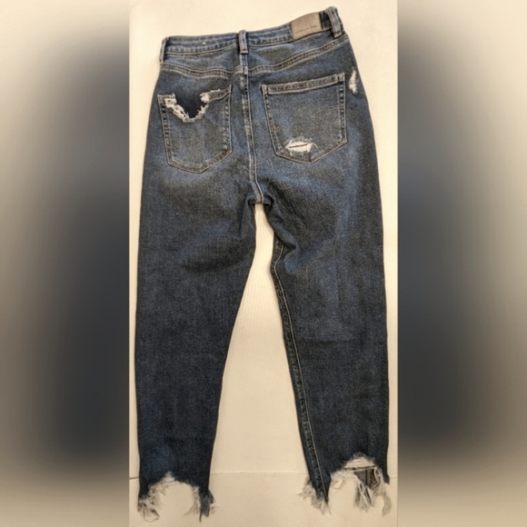 American Eagle Jeggings Women's Denim Jeans size 4 Distressed High Rise M-1 - Picture 10 of 11